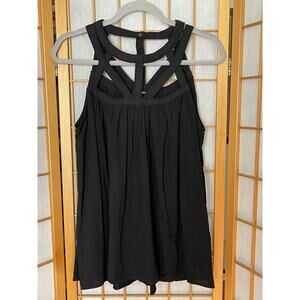 Doe & Rae Strappy Swing Tank Black size Medium NWT